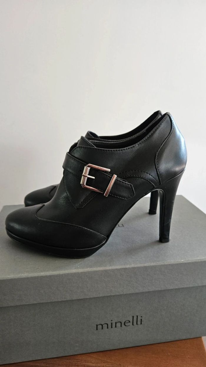 Bottines talons aiguilles 10cm noir Minelli - photo numéro 3
