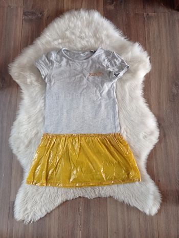 Kenzo kids 💖 robe chic gris et jaune 6 ans