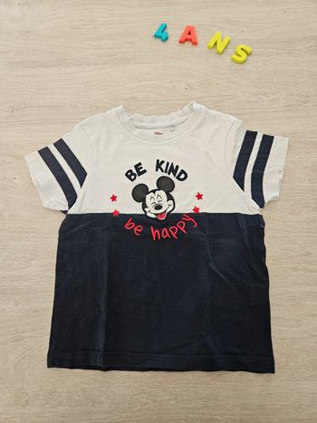 T-shirt manches courtes mickey 4 ans