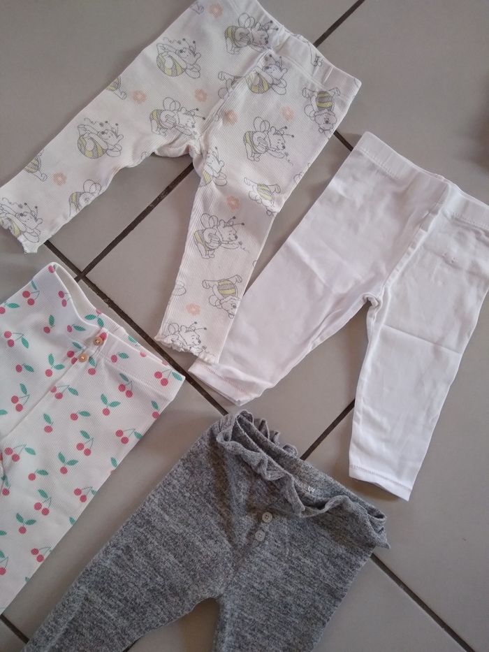 Lot 4 Leggings 9 mois - photo numéro 2