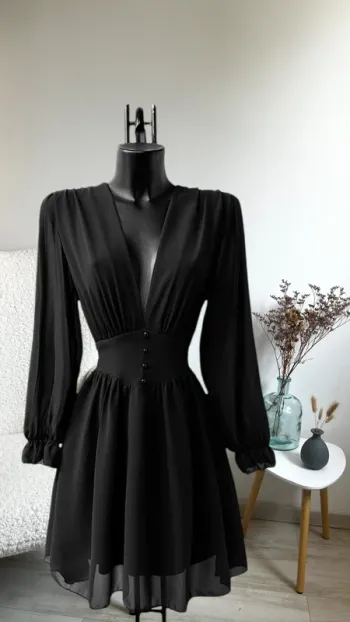 Robe noire taille unique