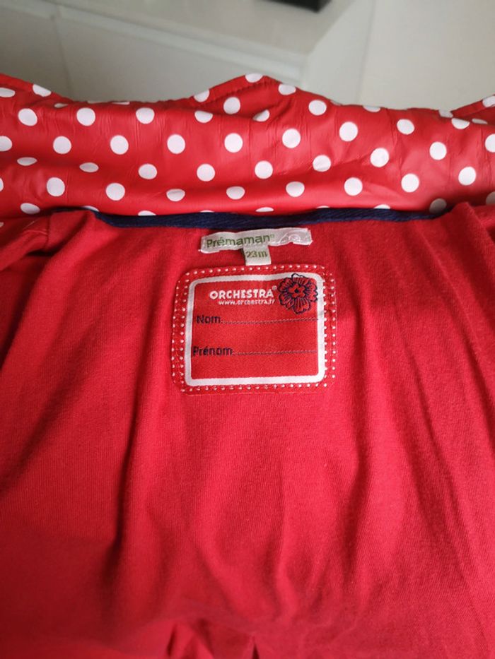 Imperméable rouge 18 mois mi saison - photo numéro 7