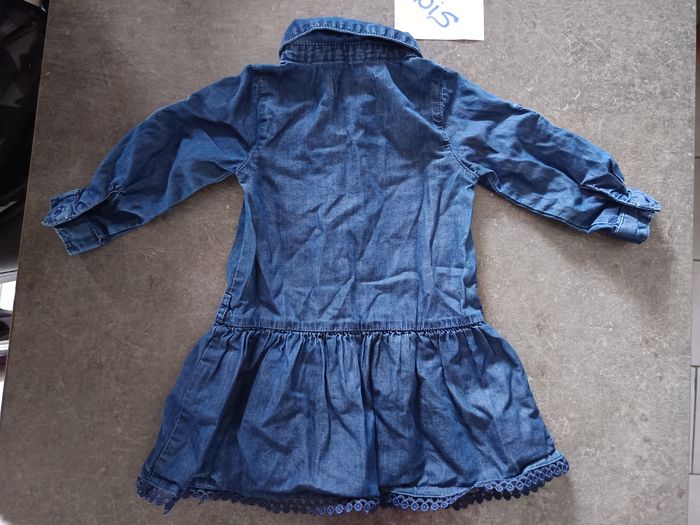 Robe effet jean fleurie 12 mois - photo numéro 5