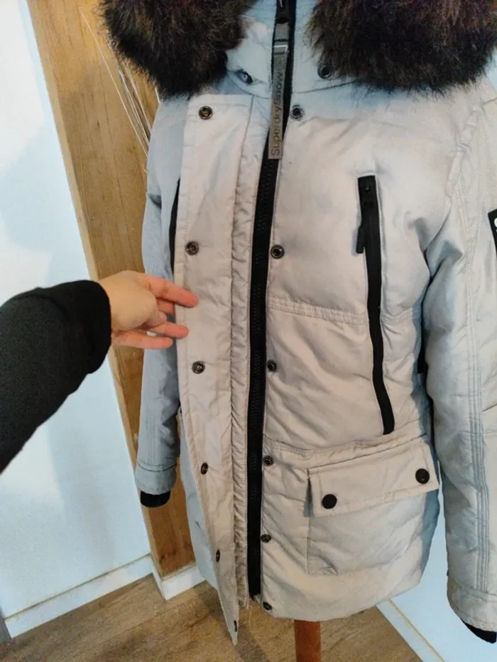 Superbe veste de ski Superdry M gris clair - photo numéro 7