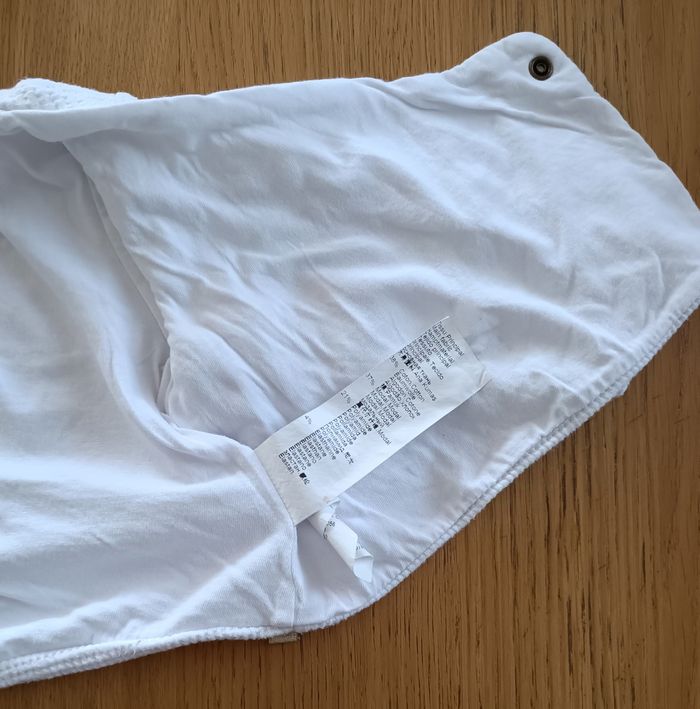 Gilet Brassière en maille doublé Catimini 9 mois blanc fille - photo numéro 8