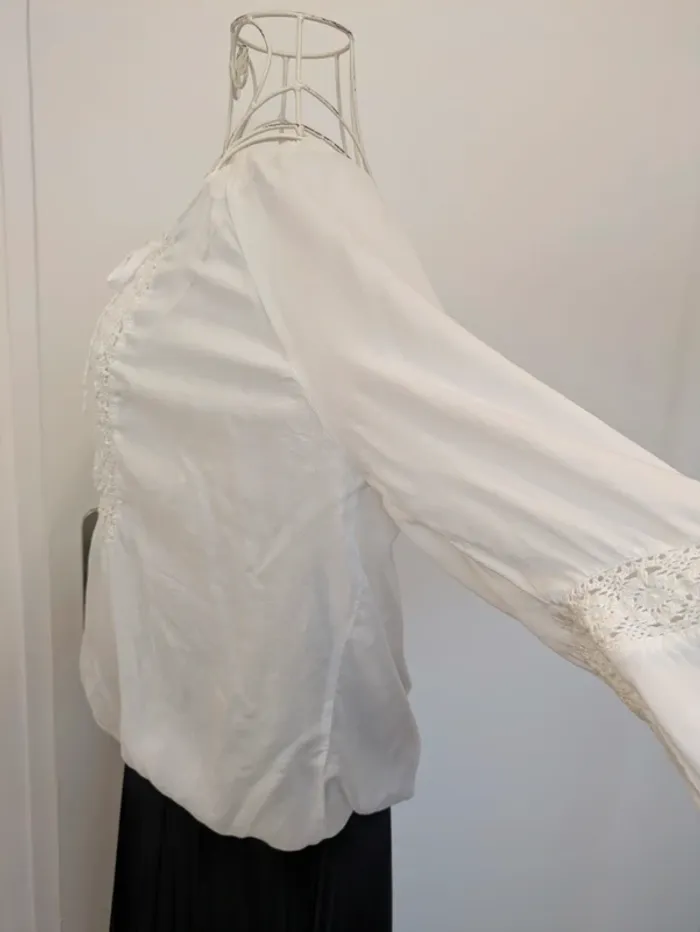 Blouse légère blanche/crème 40 - photo numéro 6