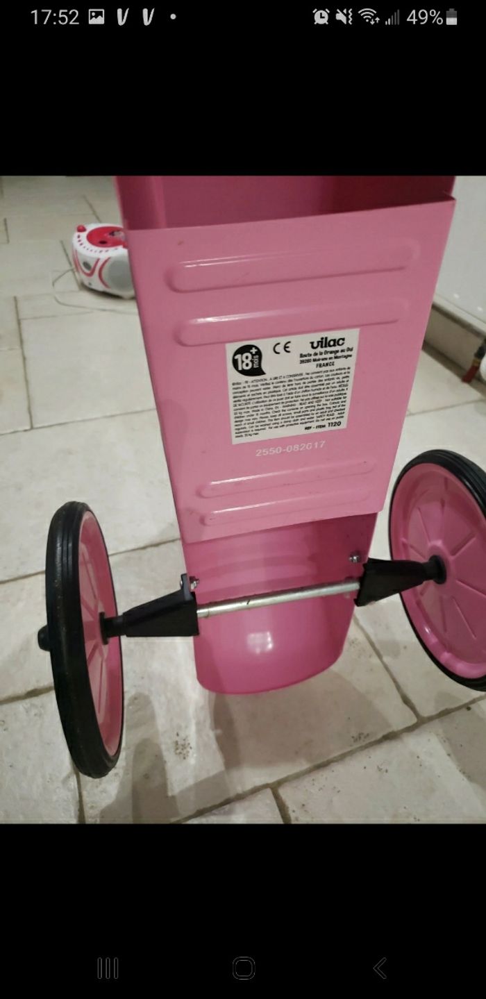 Porteur voiture Vintage rose - Vilac - photo numéro 7