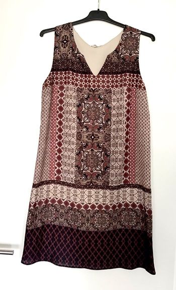 Robe marron et beige T 40