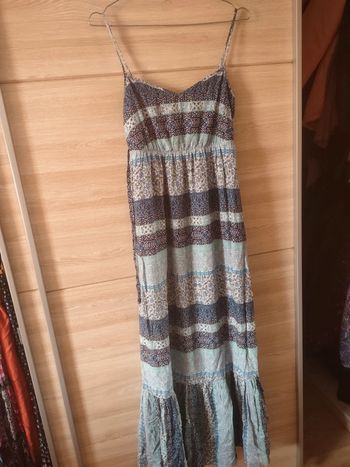 Robe longue bohème volanté en bas Esprit