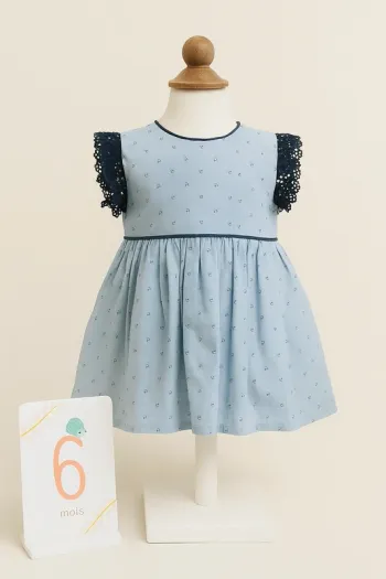 Ensemble robe + culotte bébé fille Coco Acqua Taille 6 mois