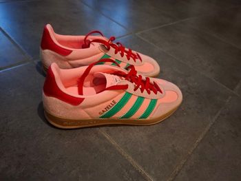 Adidas gazelle indoor rose et vert 36