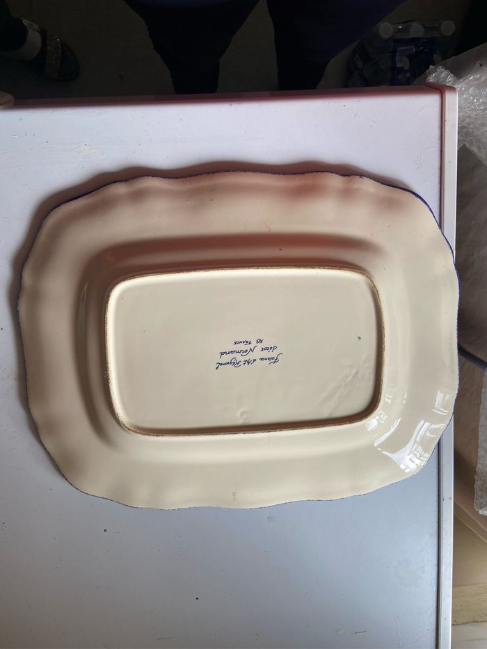Plat rectangulaire en faïence avec motifs Normandie - photo numéro 3