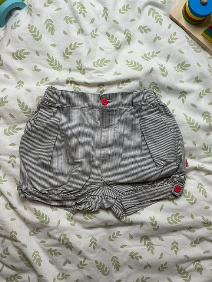short rayé gris et blanc 18 mois - photo numéro 3