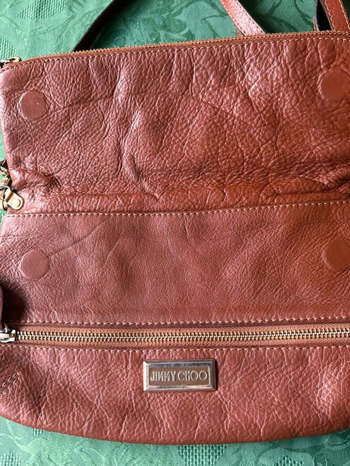 Sac marron bandoulière cuir Jimmy Choo - photo numéro 5