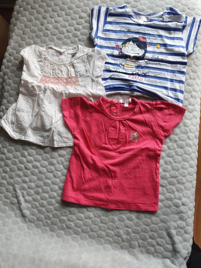 Lot t shirt fille legging 12 mois - photo numéro 2