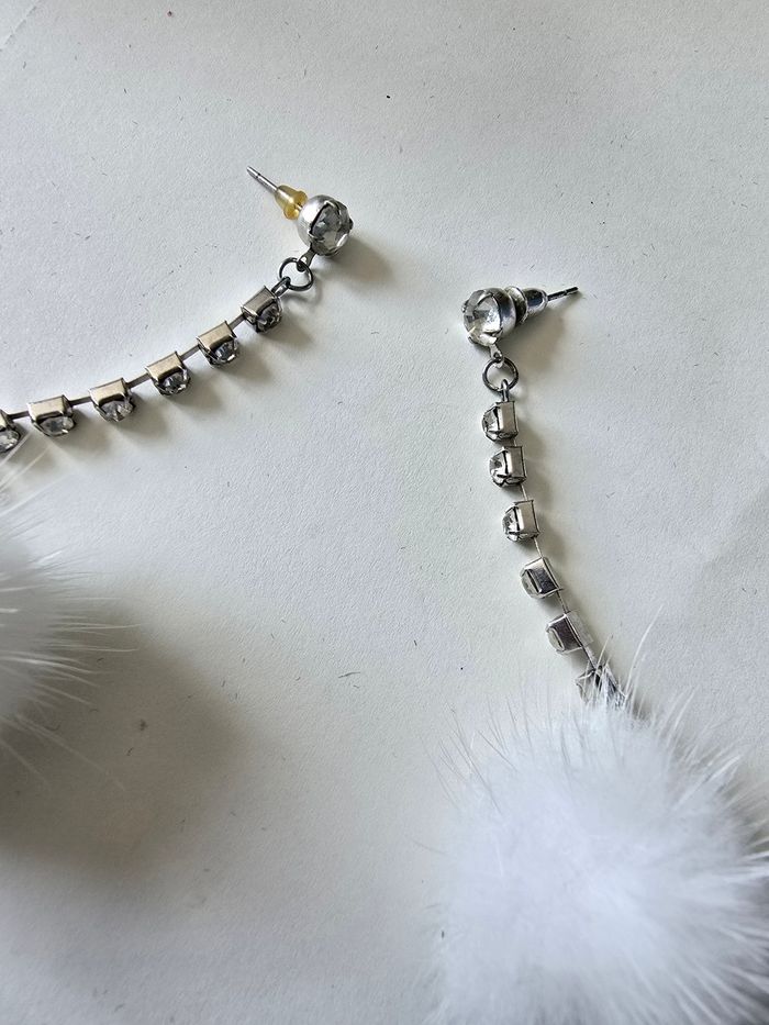 Boucles d’oreilles pompom - photo numéro 2
