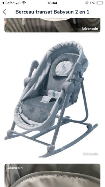 Transat berceau 2 en 1 