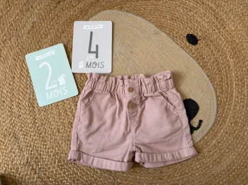 Short paperbag rose Vertbaudet 24 mois 2 ans