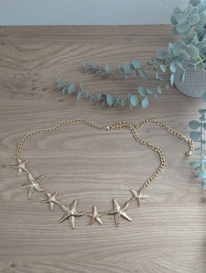 Ceinture chaîne étoiles de mer dorées