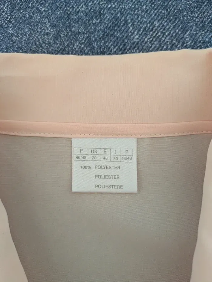 Chemisier brodé vintage manches longues - taille 44 - photo numéro 6