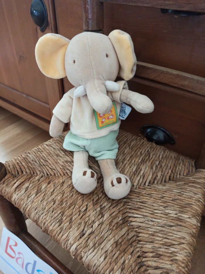 Doudou éléphant moulin roty les loustics tbe - photo numéro 3
