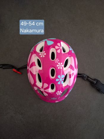 Casque vélo/trotinette/roller/patin enfant fille rose Nakamura - NEUF
