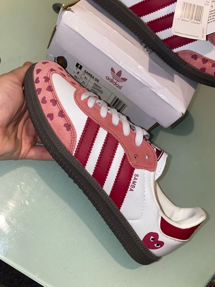Adidas Samba X Comme Des Garçons Rose Taille 40 - photo numéro 2