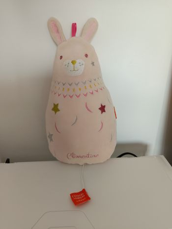 Peluche musicale lapin rose Clémentine L'Oiseau bateau créateur