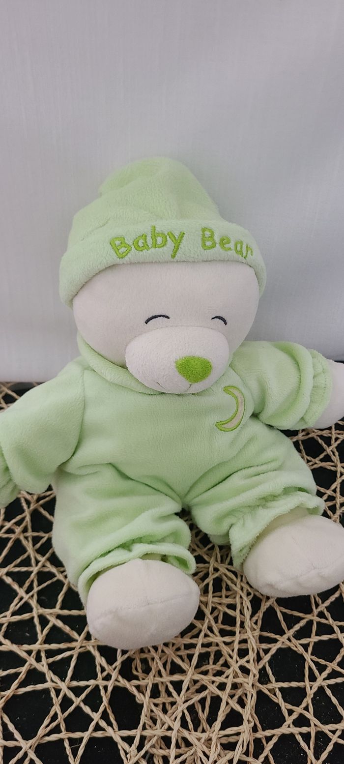 Doudou ours Baby Bear vert lune GIPSY - photo numéro 2