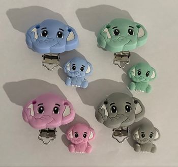 Lot de clips & perles Éléphant