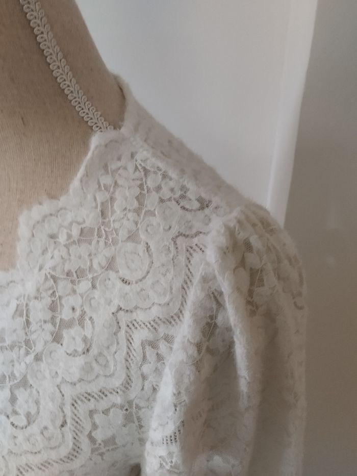 Cardigan crème dentelle - photo numéro 6