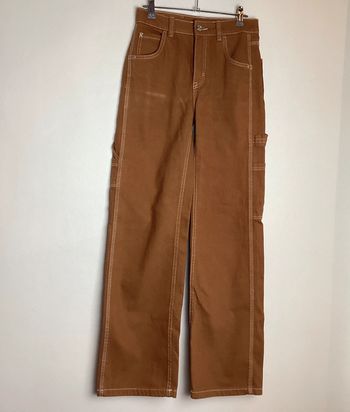 Pantalon marron orangé Bershka 34