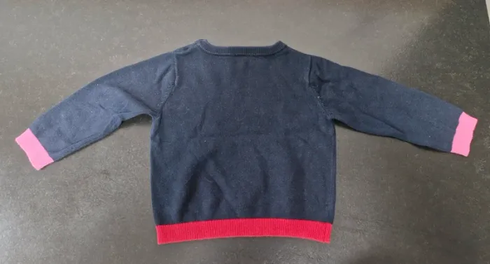 Joli Pull motifs fleurs jacadi taille 24 mois  fille - photo numéro 2