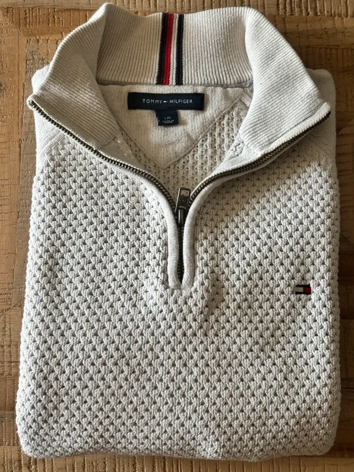 Pull Tommy H beige - photo numéro 3
