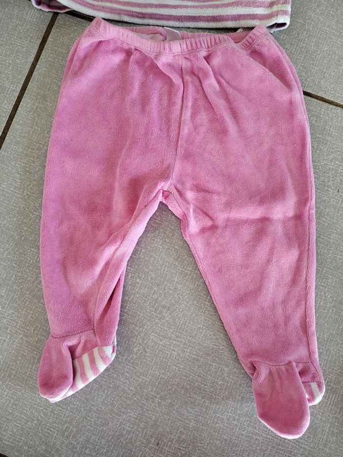 Pyjama 2 pièces rose et blanc Tex baby T.12 M - photo numéro 3