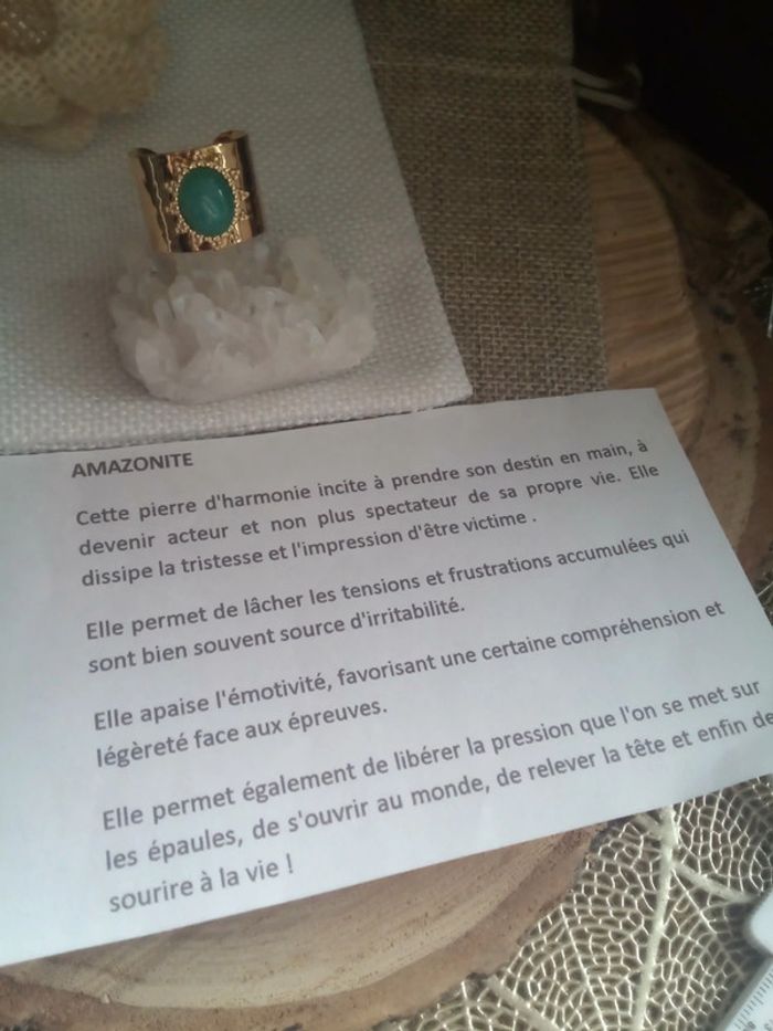 Bague pierre d'amazonite - photo numéro 3