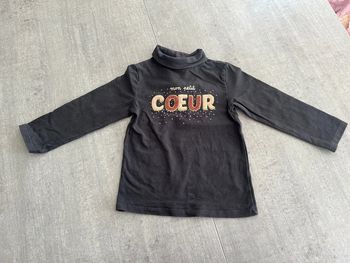Pull coll roulé fille 24 mois