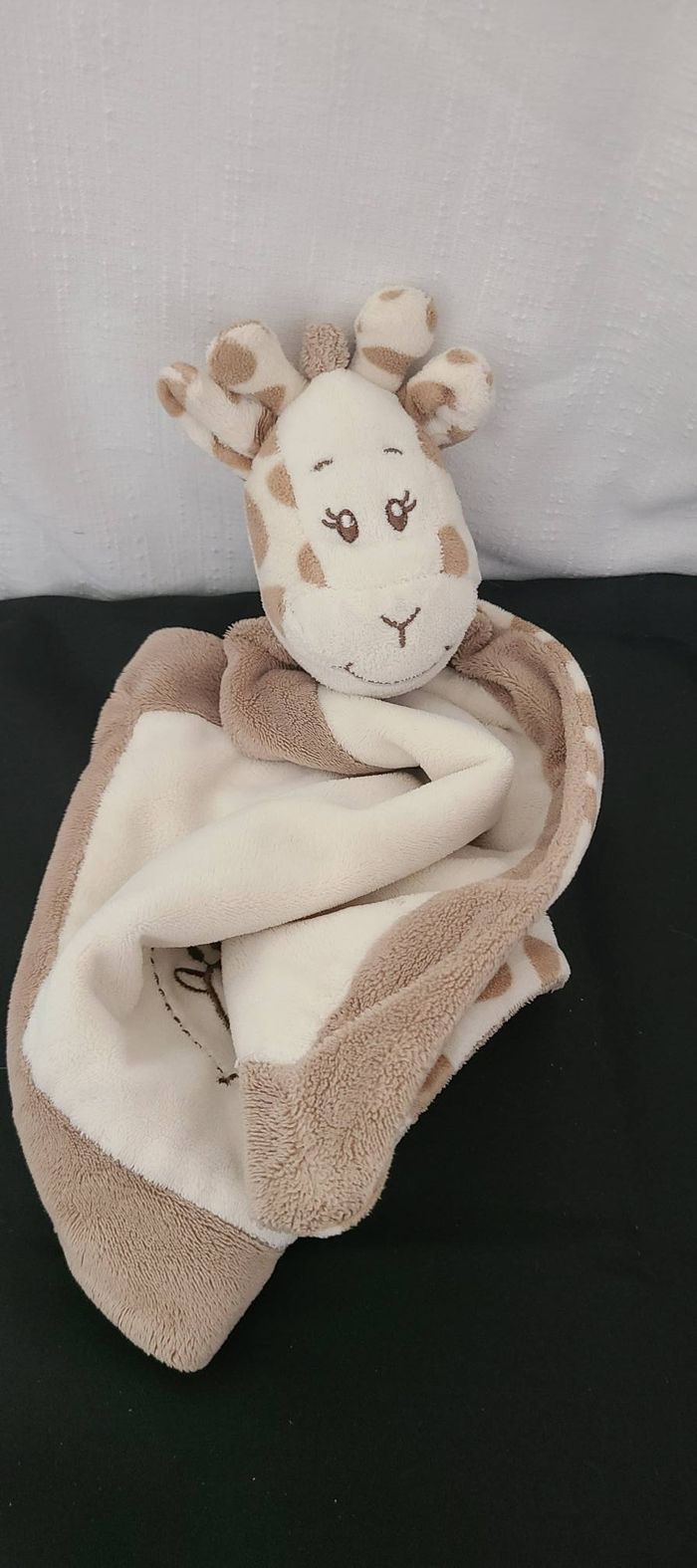 ZDT ACTION  DOUDOU GIRAFE HOCHET PLAT ECRU MARRON BEIGE - photo numéro 2