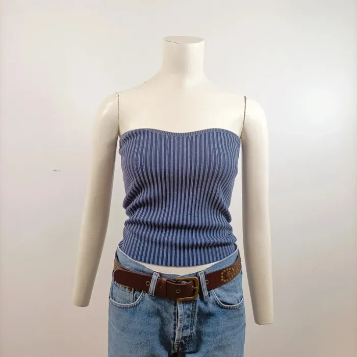Top bandeau côtelé bleu marine – Lili & Lala – Taille M-L A744