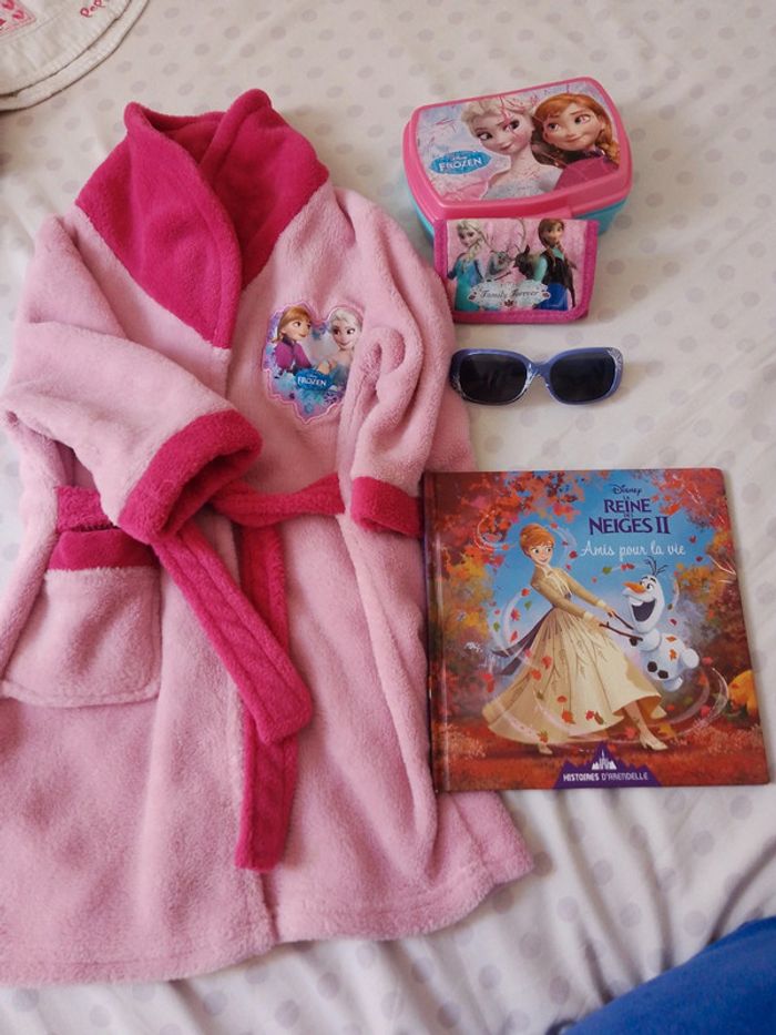 Peignoir de bain reine des neiges et accessoires