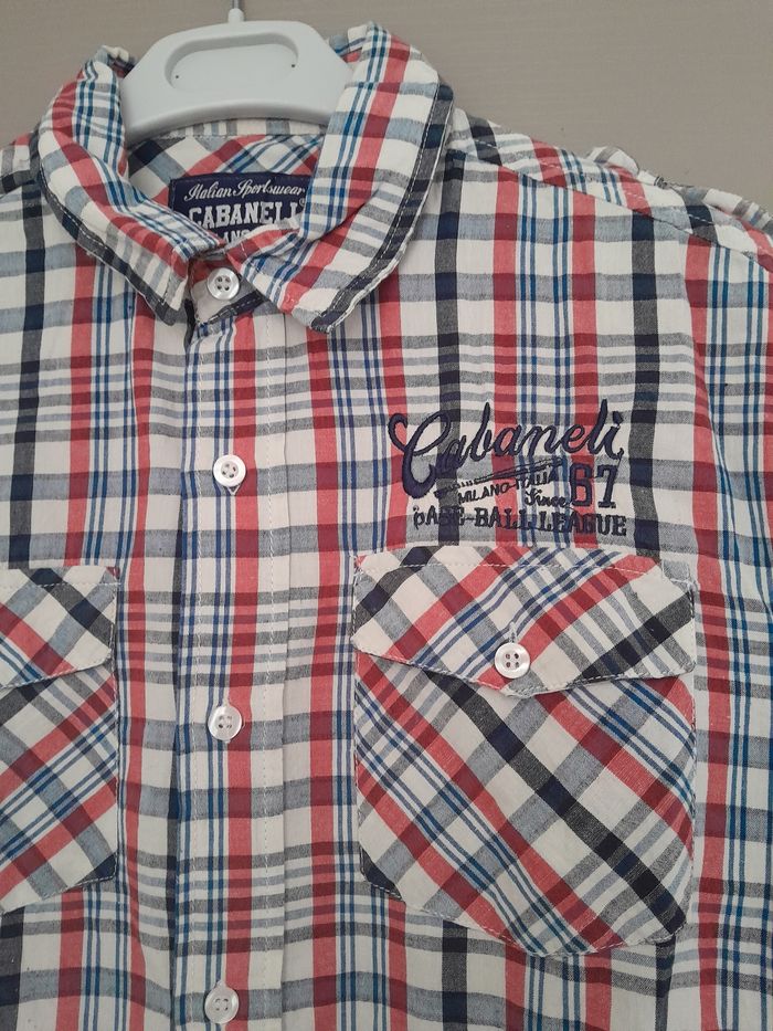 Chemise à carreaux cabaneli taille M - photo numéro 4