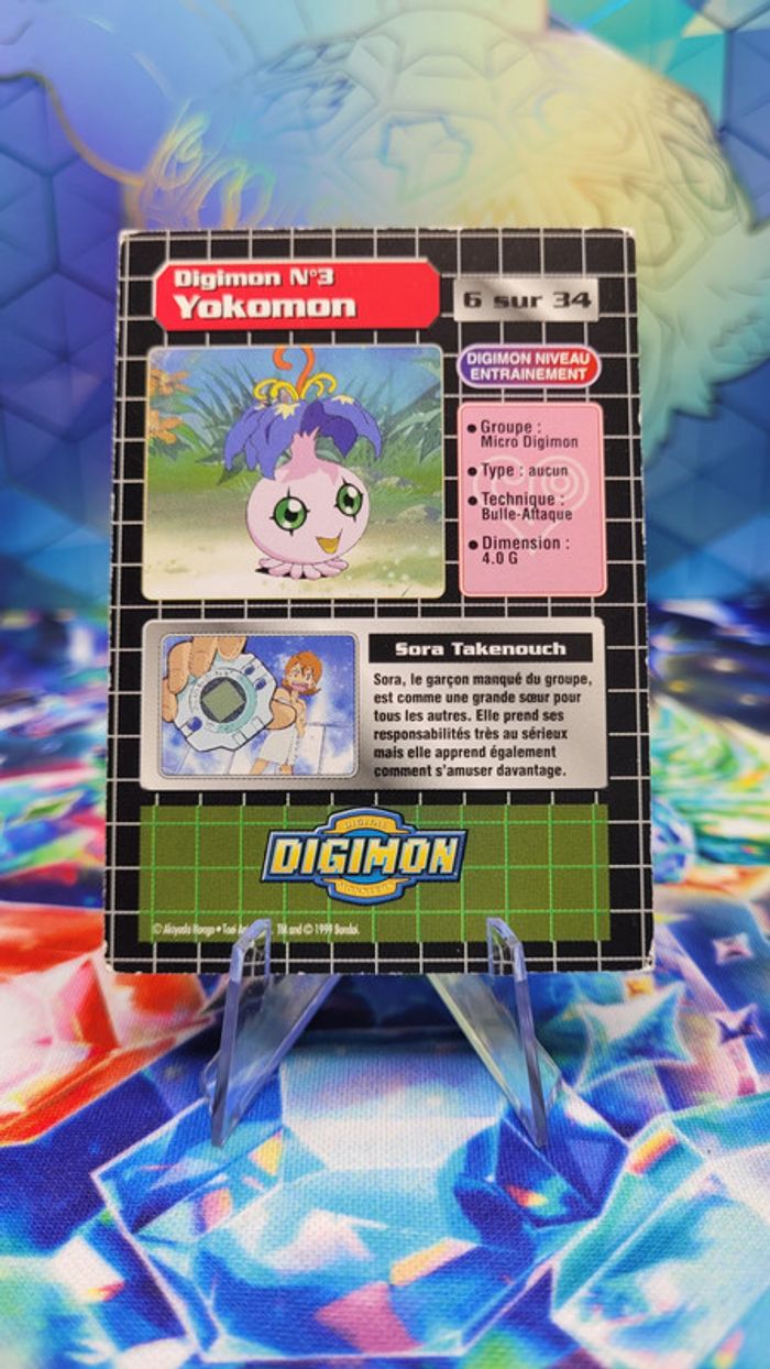 Carte Digimon Sora & Yokomon 6/34 Édition Série TV - photo numéro 2