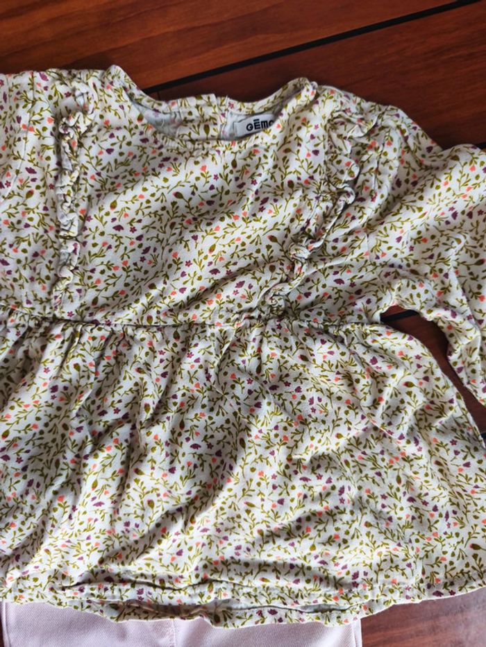 Ensemble gemo 3 ans blouse et pantalon - photo numéro 2