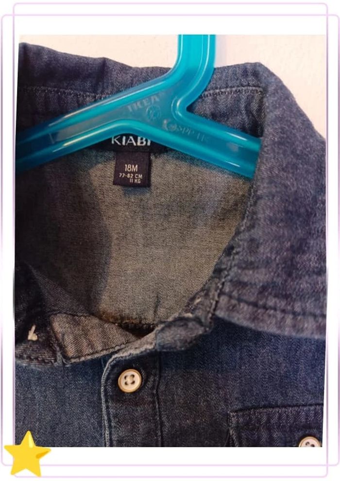 Tenue été short Z chemise jean Kiabi 18 mois - photo numéro 3