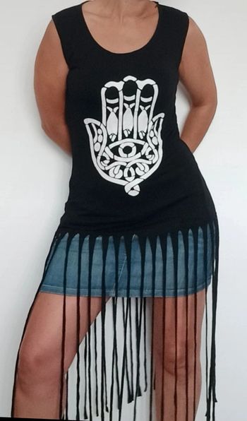 T-shirt longues franges