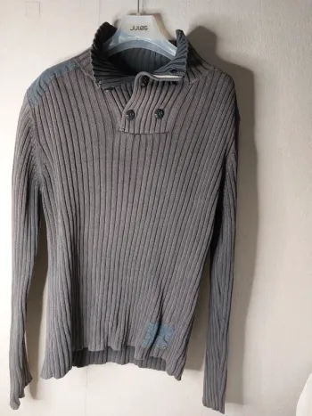 Pull épais gris "Jules"