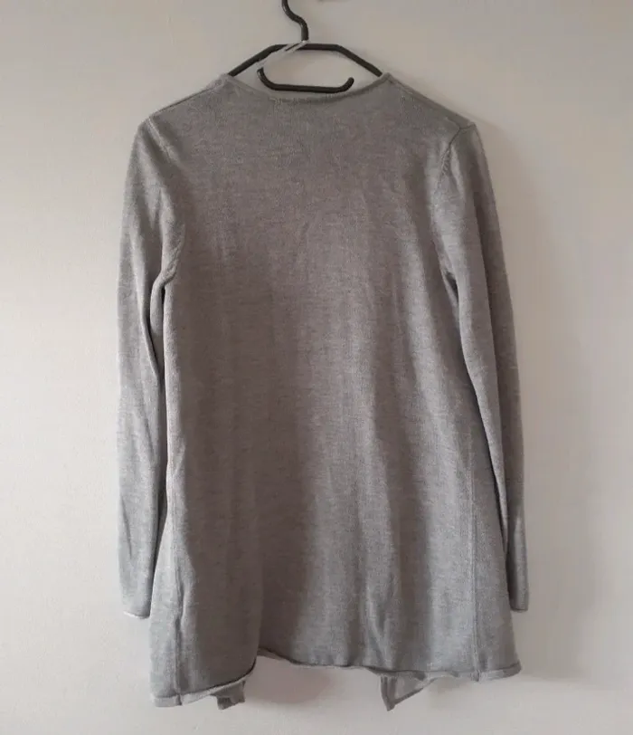 Cardigan/gilet gris à larges pans EDC taille XS 34 - photo numéro 3