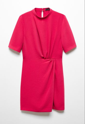 Robe rose drapé neuve 