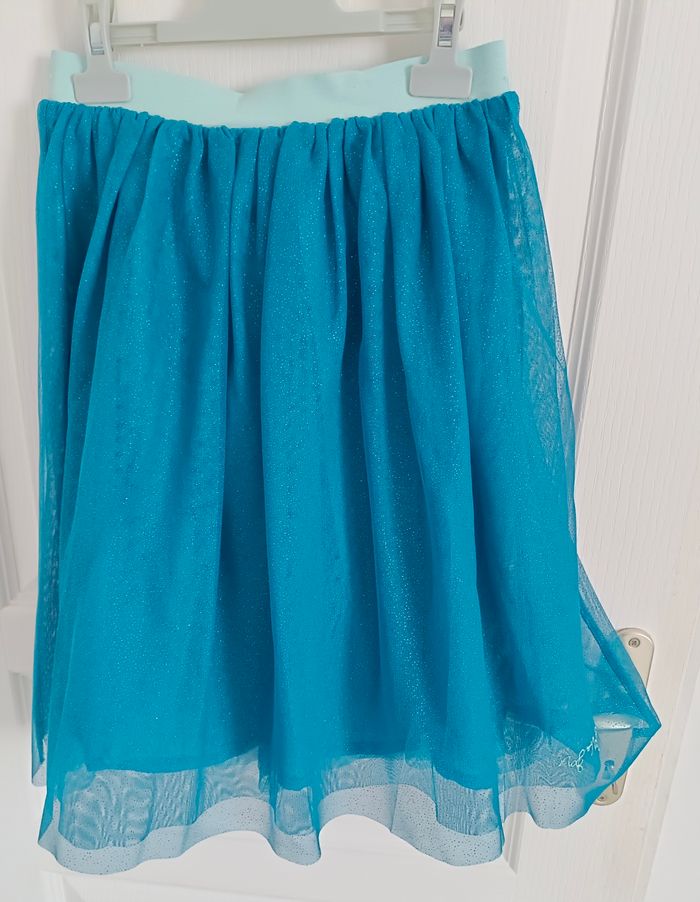 Ensemble jupe bleue à paillettes et haut Naf Naf en 14 ans - photo numéro 2