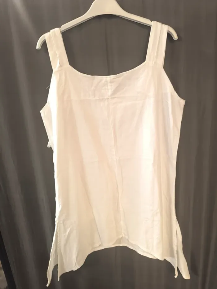 316926 débardeur blanc femme T2 blanc du nil - photo numéro 2